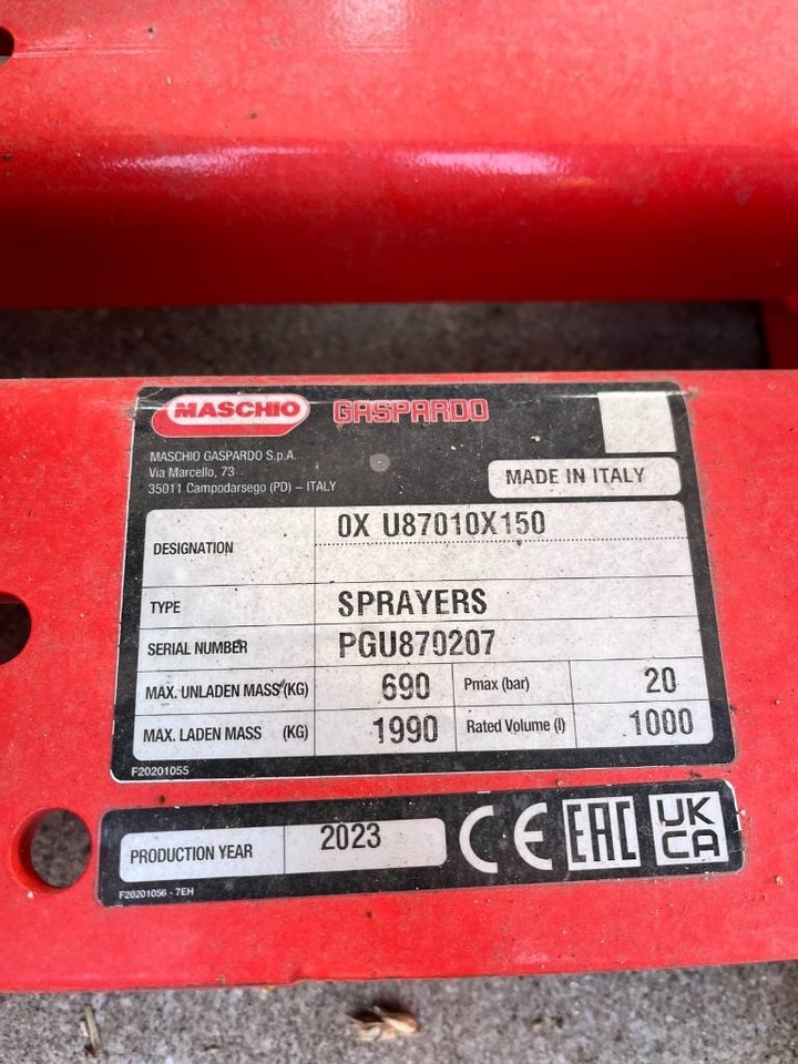 Maschio SPRAYERS - Distribuzione del liquame: foto 5 Maschio SPRAYERS - Distribuzione del liquame: foto 5