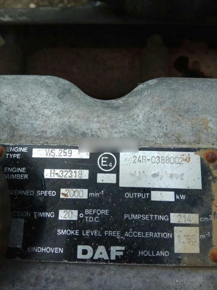 DAF ATI WS259 E2 DAF - Motore per Camion: foto 5 DAF ATI WS259 E2 DAF - Motore per Camion: foto 5
