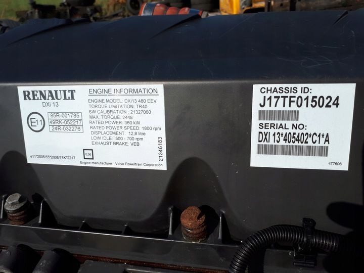 Renault DXI13 480 EURO 5 EEV truck - Motore per Camion: foto 2 Renault DXI13 480 EURO 5 EEV truck - Motore per Camion: foto 2