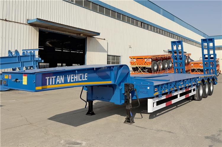 TITAN 3 Axle 80 Ton Low Bed Trailer Price for Sale In Nigeria - Semirimorchio pianale ribassato: foto 1 TITAN 3 Axle 80 Ton Low Bed Trailer Price for Sale In Nigeria - Semirimorchio pianale ribassato: foto 1