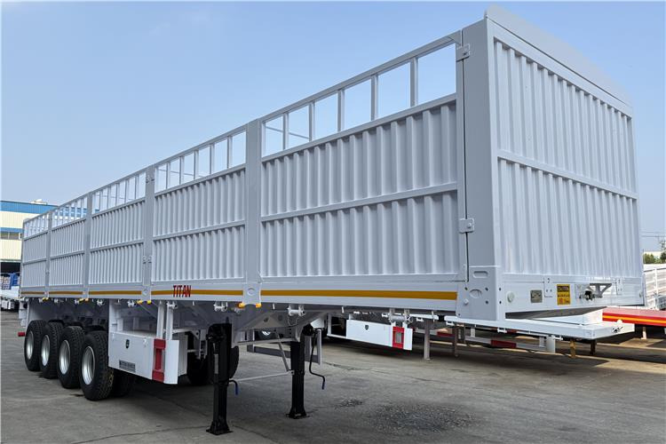 TITAN 4 Axle 80 Ton Fence Cargo Truck Trailer for Sale in Nigeria - Semirimorchio trasporto bestiame: foto 2 TITAN 4 Axle 80 Ton Fence Cargo Truck Trailer for Sale in Nigeria - Semirimorchio trasporto bestiame: foto 2