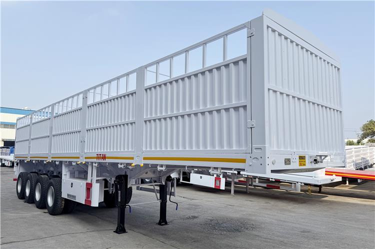 TITAN 4 Axle 80 Ton Fence Cargo Truck Trailer for Sale in Nigeria - Semirimorchio trasporto bestiame: foto 1 TITAN 4 Axle 80 Ton Fence Cargo Truck Trailer for Sale in Nigeria - Semirimorchio trasporto bestiame: foto 1