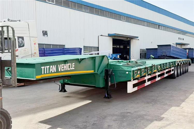 TITAN 6 Axle 80 Ton Low Loader Semi Trailer for Sale In Zambia - Semirimorchio pianale ribassato: foto 1 TITAN 6 Axle 80 Ton Low Loader Semi Trailer for Sale In Zambia - Semirimorchio pianale ribassato: foto 1