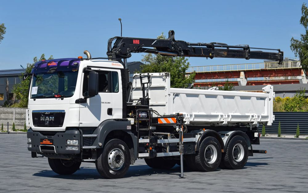 MAN TGS 33.360 / 6x4 / HDS HIAB 122 E-2 HIDUO / STEROWANIE RADIOWE / WYWROTKA / HYDROBURTA / AUTOMAT / KLIMA / TEMPOMAT / KAMERA COFANIA / SPROWADZONY - Autocarro ribaltabile: foto 1 MAN TGS 33.360 / 6x4 / HDS HIAB 122 E-2 HIDUO / STEROWANIE RADIOWE / WYWROTKA / HYDROBURTA / AUTOMAT / KLIMA / TEMPOMAT / KAMERA COFANIA / SPROWADZONY - Autocarro ribaltabile: foto 1