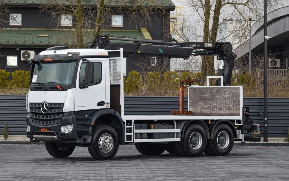 Mercedes-Benz AROCS 2636 / 6x4 / HIAB X-HIPRO 192 E-3 / WYSUW x3 / ROTATOR / STEROWANIE RADIOWE / UDT / PODPORY HYDRAULICZNE / AUTOMAT / KAMERA COFANIA / NISKI PRZEBIEG / SPROWADZONY - Autocarro con pianale/ Cassone fisso, Camion con gru: foto 1 Mercedes-Benz AROCS 2636 / 6x4 / HIAB X-HIPRO 192 E-3 / WYSUW x3 / ROTATOR / STEROWANIE RADIOWE / UDT / PODPORY HYDRAULICZNE / AUTOMAT / KAMERA COFANIA / NISKI PRZEBIEG / SPROWADZONY - Autocarro con pianale/ Cassone fisso, Camion con gru: foto 1