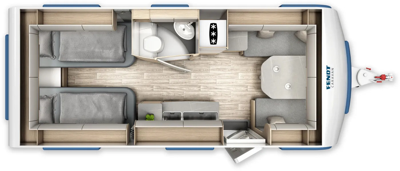Fendt Bianco Activ 515 SGE Safety-Paket, GFK, 2.000 KG - Caravan: foto 2 Fendt Bianco Activ 515 SGE Safety-Paket, GFK, 2.000 KG - Caravan: foto 2