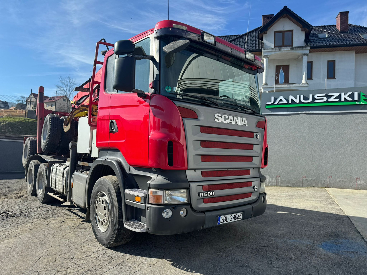 SCANIA R500 - Camion trasporto legname, Camion con gru: foto 1 SCANIA R500 - Camion trasporto legname, Camion con gru: foto 1