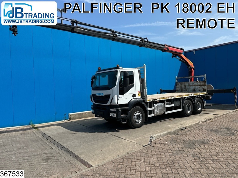 Iveco Trakker 410 6X4, EURO 6, Steel suspension, Retarder - Autocarro con pianale/ Cassone fisso, Camion con gru: foto 1 Iveco Trakker 410 6X4, EURO 6, Steel suspension, Retarder - Autocarro con pianale/ Cassone fisso, Camion con gru: foto 1