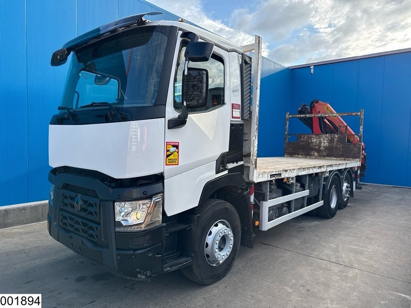 Autocarro con pianale/ Cassone fisso, Camion con gru Renault C 430 6x2, EURO 6, Retarder, Palfinger, Remote, Steering: foto 7