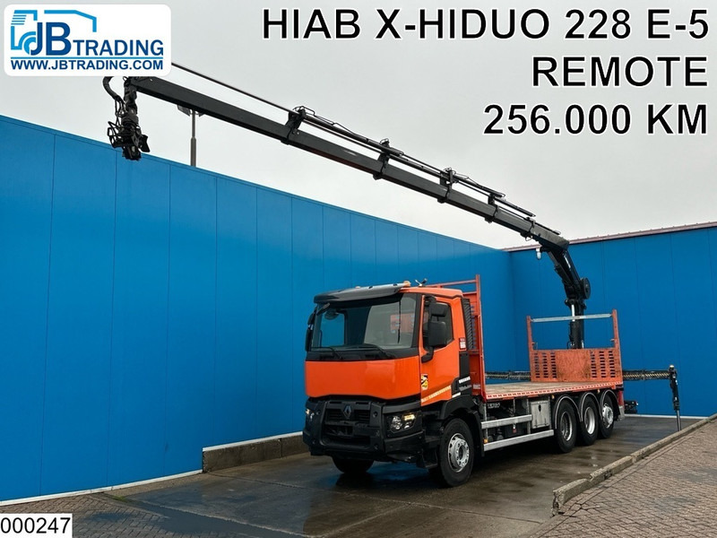 Renault C 430 8X4, EURO 6, HIAB, X-HIDUO 228 E-5 - Autocarro con pianale/ Cassone fisso, Camion con gru: foto 1 Renault C 430 8X4, EURO 6, HIAB, X-HIDUO 228 E-5 - Autocarro con pianale/ Cassone fisso, Camion con gru: foto 1