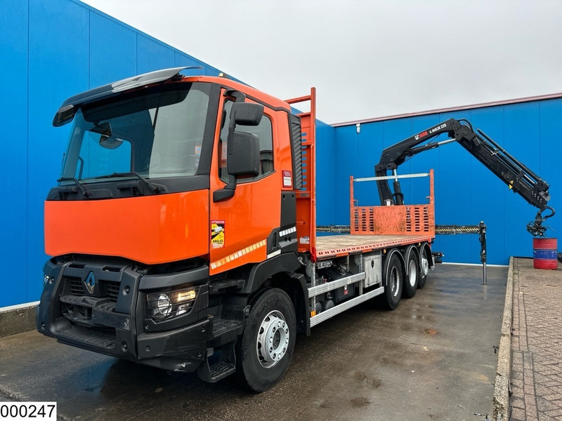 Autocarro con pianale/ Cassone fisso, Camion con gru Renault C 430 8X4, EURO 6, HIAB, X-HIDUO 228 E-5: foto 13