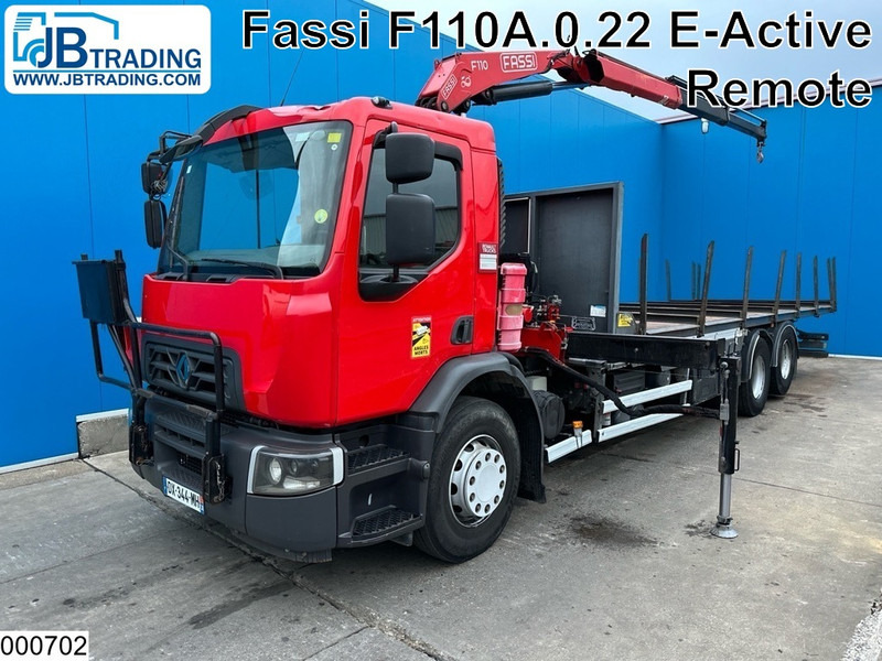 Renault D 26 320 6x2, EURO 6, Fassi, Remote - Autocarro con pianale/ Cassone fisso, Camion con gru: foto 1 Renault D 26 320 6x2, EURO 6, Fassi, Remote - Autocarro con pianale/ Cassone fisso, Camion con gru: foto 1