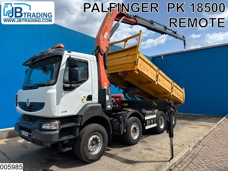 Renault Kerax 450 Dxi 8X4, Manual, Steel suspension, Retarder - Autocarro ribaltabile, Camion con gru: foto 1 Renault Kerax 450 Dxi 8X4, Manual, Steel suspension, Retarder - Autocarro ribaltabile, Camion con gru: foto 1