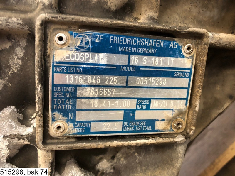 ZF ECOSPLIT 16 S 181 IT, Manual - Cambio: foto 2 ZF ECOSPLIT 16 S 181 IT, Manual - Cambio: foto 2