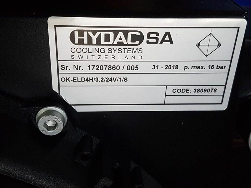 Hydac OK-ELD4H/3.2/24V/1/S-3809078-Oil cooler/Ölkü - Idraulica per Macchina da cantiere: foto 5 Hydac OK-ELD4H/3.2/24V/1/S-3809078-Oil cooler/Ölkü - Idraulica per Macchina da cantiere: foto 5