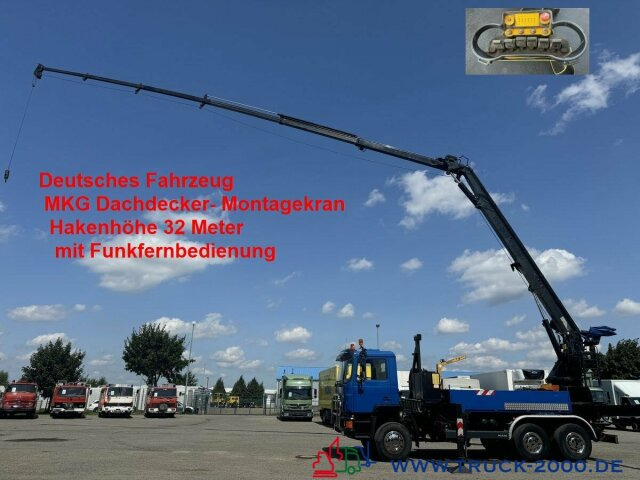 MAN 24.340 6x4 MKG Dachdecker Montagekran 32m +Winde - Camion con gru: foto 1 MAN 24.340 6x4 MKG Dachdecker Montagekran 32m +Winde - Camion con gru: foto 1