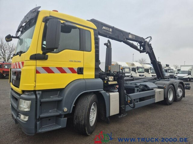 Autocarro scarrabile, Camion con gru MAN TGS 26.320 Meiller RK 2070+ Kran MKG HLK 177+FB: foto 12