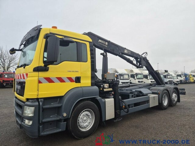 Autocarro scarrabile, Camion con gru MAN TGS 26.320 Meiller RK 2070+ Kran MKG HLK 177+FB: foto 10