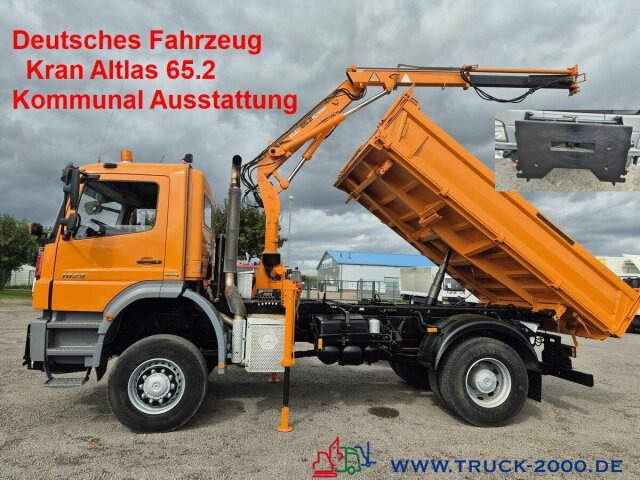 Mercedes-Benz Axor 1829 4x4 Atlas65.2 Kran Kommunal Austattung - Autocarro ribaltabile, Camion con gru: foto 1 Mercedes-Benz Axor 1829 4x4 Atlas65.2 Kran Kommunal Austattung - Autocarro ribaltabile, Camion con gru: foto 1