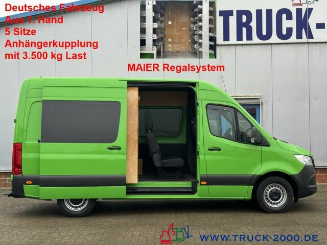 Furgone chiuso, Furgone doppia cabina Mercedes-Benz Sprinter 317 CDI Mixto 5 Sitze AHK 3.500kg Klima: foto 8