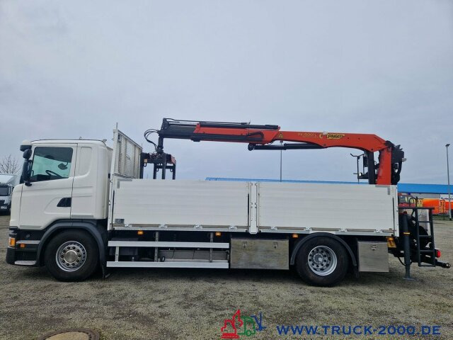 Autocarro con pianale/ Cassone fisso, Camion con gru Scania G370 Kran PK15001L nur 188.707 Km. 1. Hand: foto 11