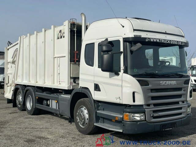 Camion immondizia per il trasporto di rifiuti Scania P320 Haller 21m³ Schüttung C-Trace Ident.4 Sitze: foto 14