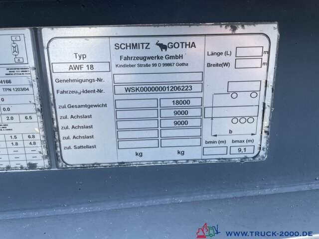 Schmitz Cargobull AWF 18 BDF SAF Achsen Scheibenbremsen - Rimorchio portacontainer/ Caisse interchangeable: foto 4 Schmitz Cargobull AWF 18 BDF SAF Achsen Scheibenbremsen - Rimorchio portacontainer/ Caisse interchangeable: foto 4