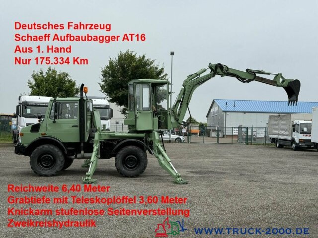 Unimog U427/10 Schaeff Mobilbagger AT 16 NUR 175 TKM - Escavatore gommato: foto 1 Unimog U427/10 Schaeff Mobilbagger AT 16 NUR 175 TKM - Escavatore gommato: foto 1