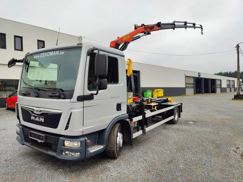 MAN TGL 12.250 City-Abroller Container + Palfinger PK5001 Remote - Autocarro scarrabile, Camion con gru: foto 1 MAN TGL 12.250 City-Abroller Container + Palfinger PK5001 Remote - Autocarro scarrabile, Camion con gru: foto 1