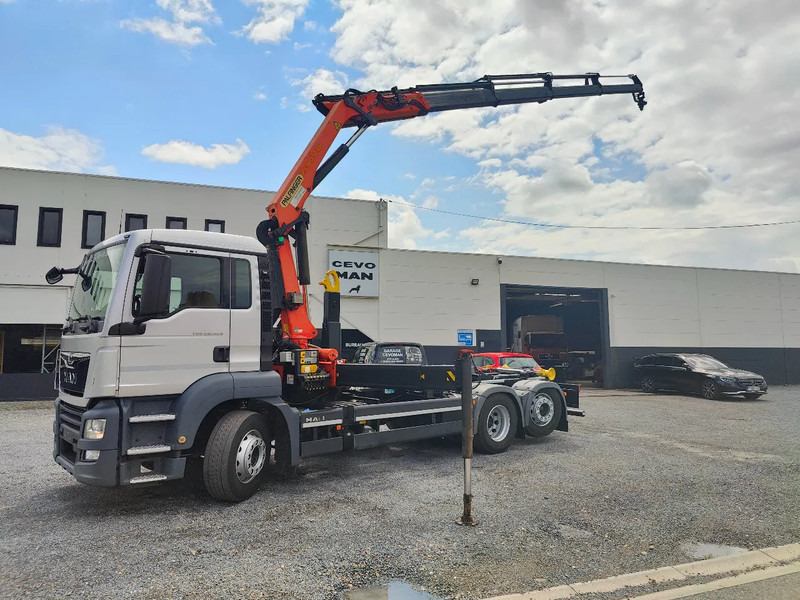 MAN TGS 26.420 Container / Palfinger PK18002 - Autocarro scarrabile, Camion con gru: foto 1 MAN TGS 26.420 Container / Palfinger PK18002 - Autocarro scarrabile, Camion con gru: foto 1