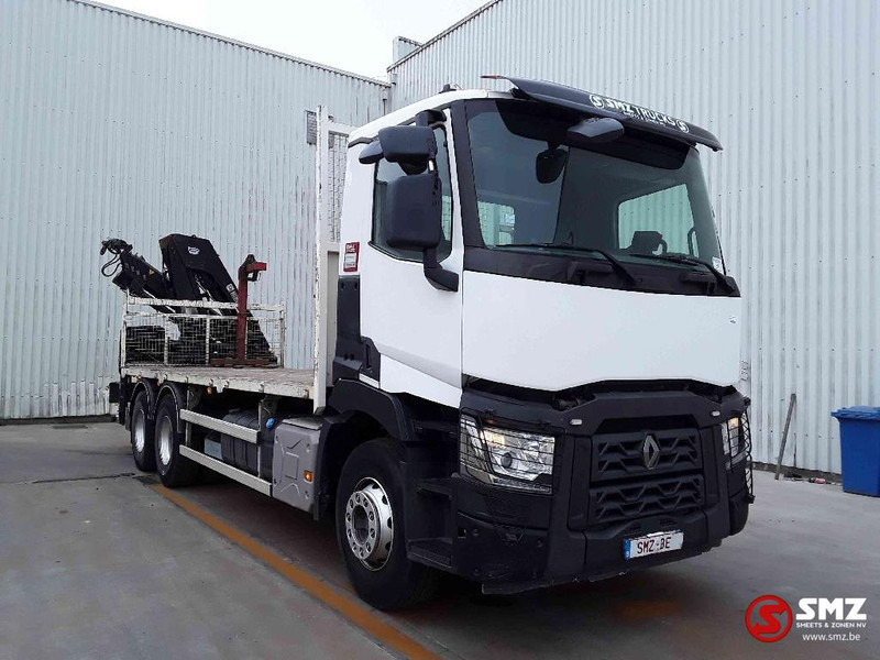 Renault C 380 hiab 188-3 remote - Autocarro con pianale/ Cassone fisso, Camion con gru: foto 1 Renault C 380 hiab 188-3 remote - Autocarro con pianale/ Cassone fisso, Camion con gru: foto 1