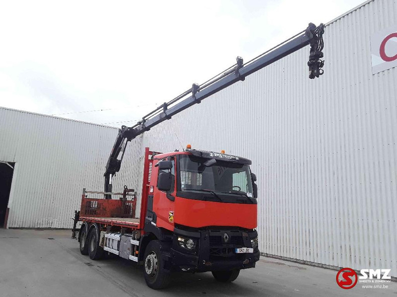 Renault C 430 Hiab 188Es_4+remote - Autocarro con pianale/ Cassone fisso, Camion con gru: foto 1 Renault C 430 Hiab 188Es_4+remote - Autocarro con pianale/ Cassone fisso, Camion con gru: foto 1
