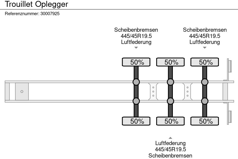 Semirimorchio portacontainer/ Caisse interchangeable Trouillet Oplegger: foto 11