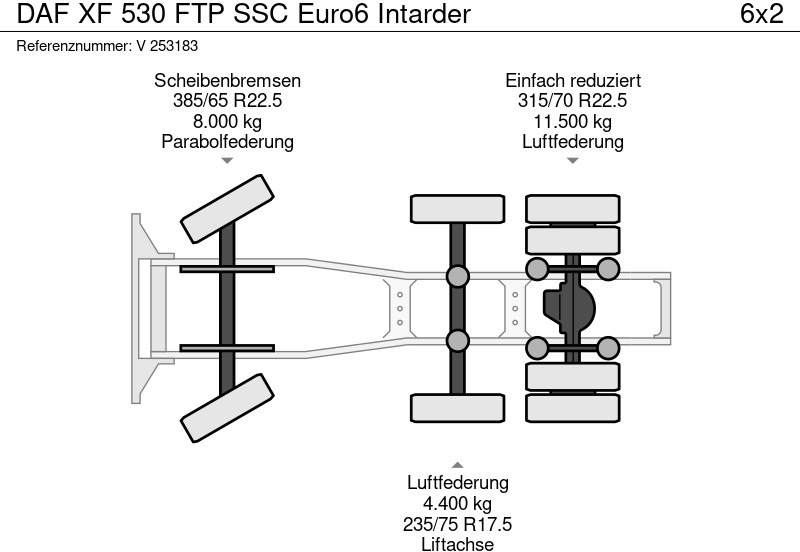 Trattore stradale DAF XF 530 FTP SSC Euro6 Intarder: foto 11 Trattore stradale DAF XF 530 FTP SSC Euro6 Intarder: foto 11