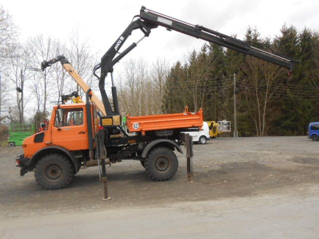 Mercedes-Benz U1450 427/11 mit Kran - Autocarro ribaltabile, Camion con gru: foto 2 Mercedes-Benz U1450 427/11 mit Kran - Autocarro ribaltabile, Camion con gru: foto 2