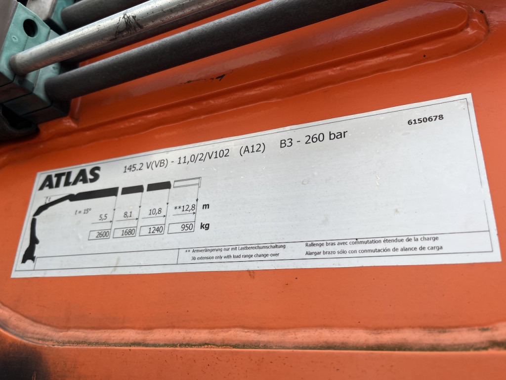 Autocarro con pianale/ Cassone fisso, Camion con gru MAN TGX 26.480 6x2  Atlas 145.2 Kran Baustoff   AHK: foto 7