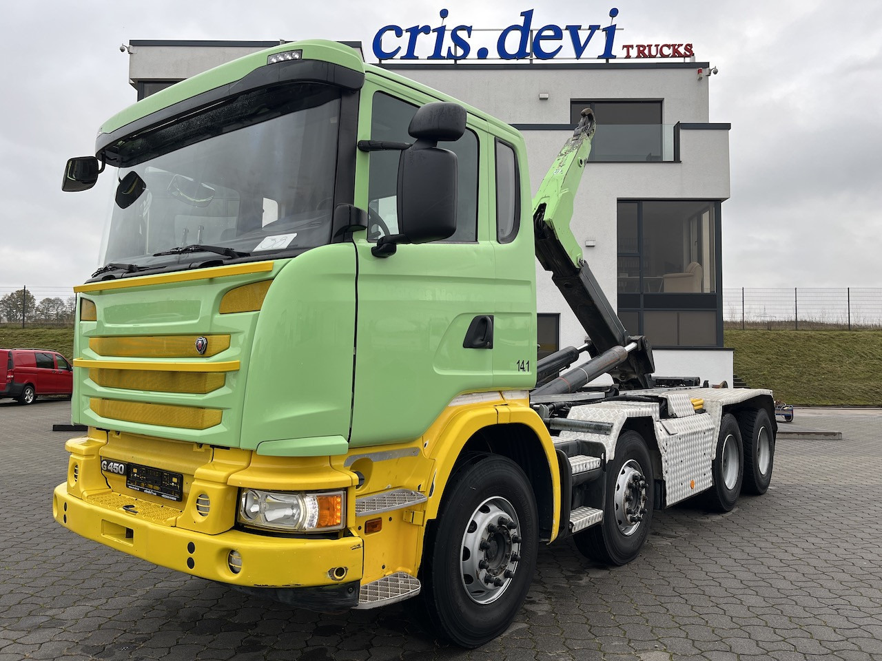 Scania G 450 8x4 Trösch Abrollkipper - Autocarro scarrabile: foto 1 Scania G 450 8x4 Trösch Abrollkipper - Autocarro scarrabile: foto 1