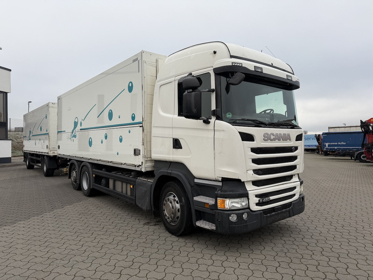 Autocarro furgonato Scania R 450 6x2 Geränkezug + Orten Anhänger: foto 7
