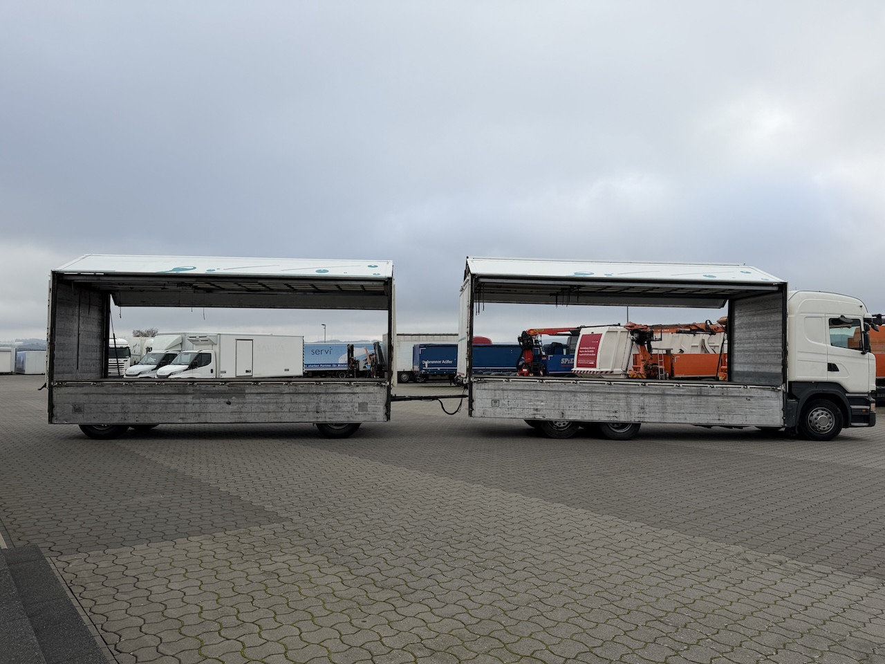 Autocarro furgonato Scania R 450 6x2 Geränkezug + Orten Anhänger: foto 12