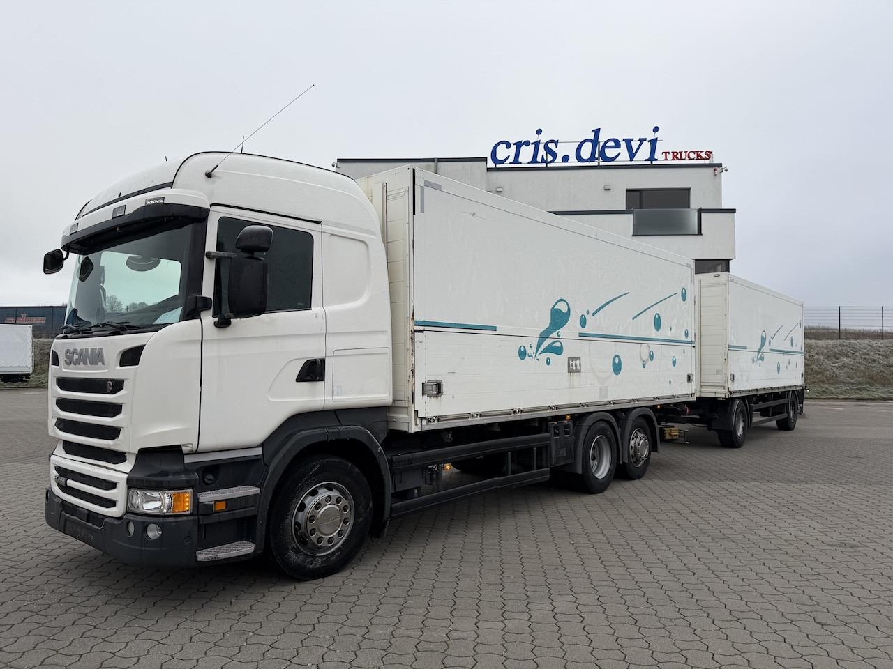 Autocarro furgonato Scania R 450 6x2 Geränkezug + Orten Anhänger: foto 15