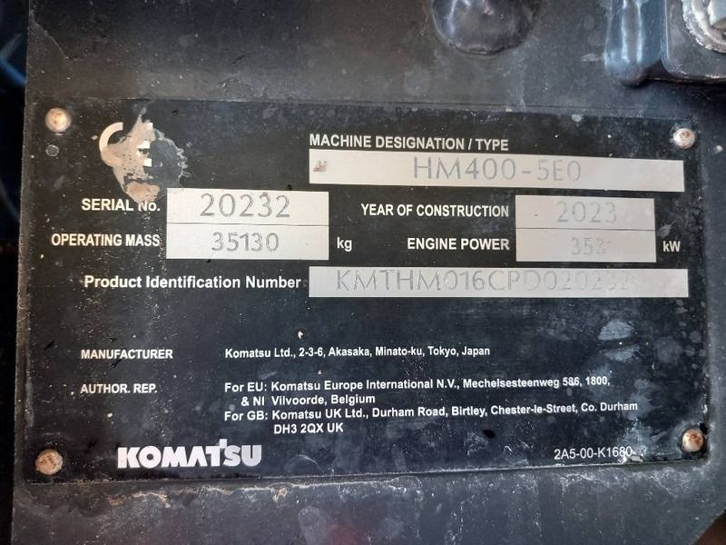 Komatsu HM400-5E0 - Dumper articolato: foto 2 Komatsu HM400-5E0 - Dumper articolato: foto 2