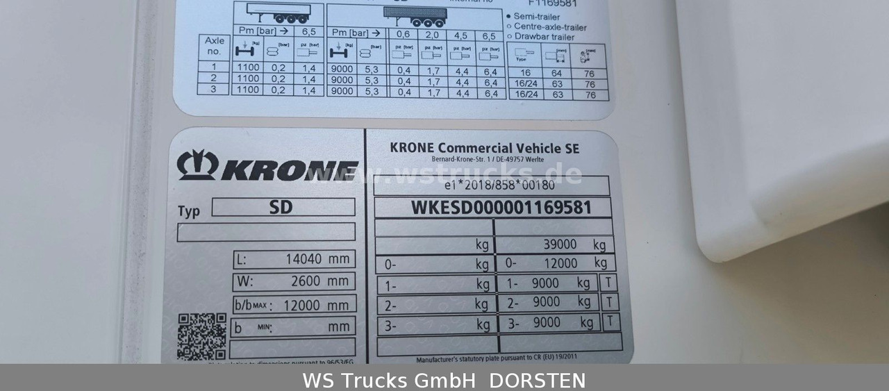 Semirimorchio furgonato Krone " Sofort " Carrier Vector 1550  *NEU* SAF: foto 12
