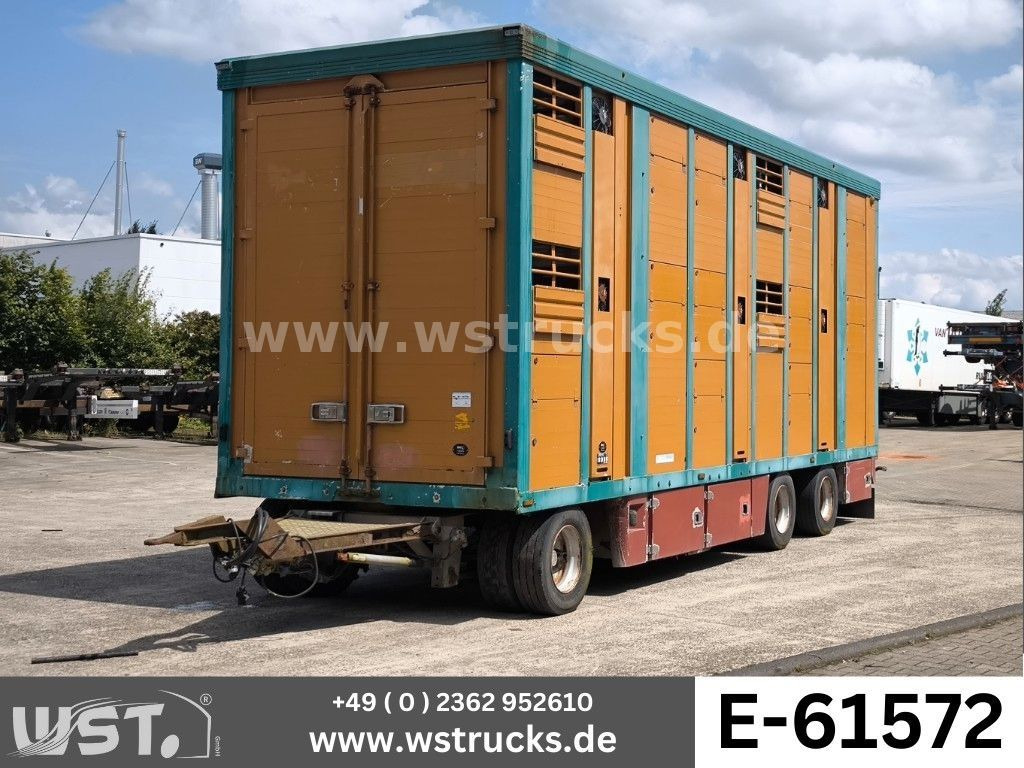 Menke-Janzen Menke 2 Stock Vollalu 8 m Hubdach Viehanhänger - Rimorchio trasporto bestiame: foto 1 Menke-Janzen Menke 2 Stock Vollalu 8 m Hubdach Viehanhänger - Rimorchio trasporto bestiame: foto 1