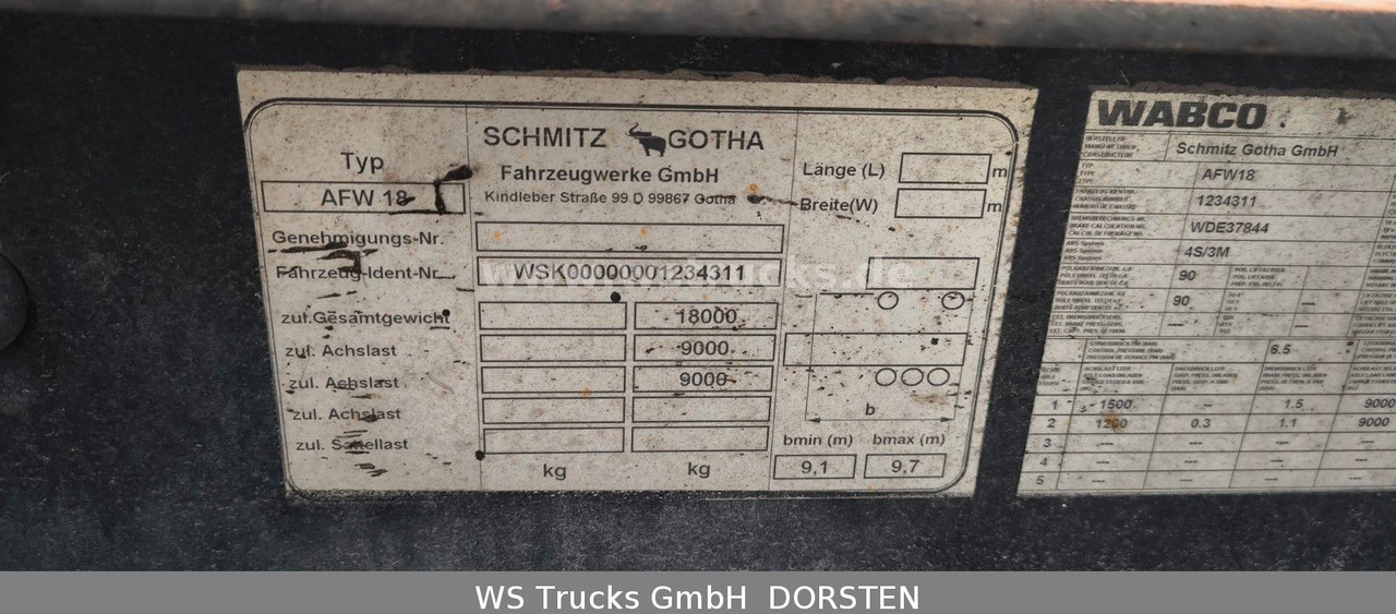 Schmitz Cargobull BDF Wechselbrücke AFW 18 - Rimorchio portacontainer/ Caisse interchangeable: foto 5 Schmitz Cargobull BDF Wechselbrücke AFW 18 - Rimorchio portacontainer/ Caisse interchangeable: foto 5