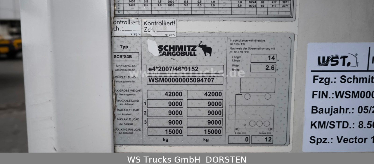 Schmitz Cargobull SKO 24 Kühlauflieger Vector 1550 Strom/Diesel - Semirimorchio furgonato: foto 5 Schmitz Cargobull SKO 24 Kühlauflieger Vector 1550 Strom/Diesel - Semirimorchio furgonato: foto 5
