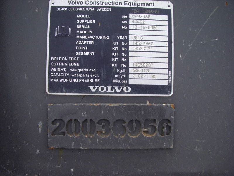 (99000822) 1.15 m Tieflöffel / bucket Volvo S6 - Attrezzatura per Macchina da cantiere: foto 3 (99000822) 1.15 m Tieflöffel / bucket Volvo S6 - Attrezzatura per Macchina da cantiere: foto 3