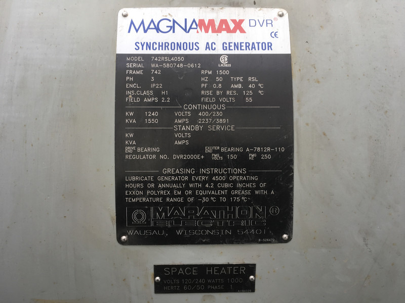 MTU 12V4000 G23R GENERATOR 1550KVA USED - Gruppo elettrogeno: foto 5 MTU 12V4000 G23R GENERATOR 1550KVA USED - Gruppo elettrogeno: foto 5