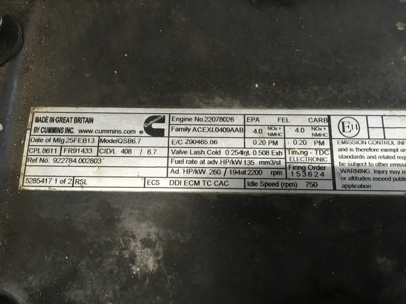Cummins QSB6.7 CPL8611 CORE - Macchina da cantiere: foto 1 Cummins QSB6.7 CPL8611 CORE - Macchina da cantiere: foto 1