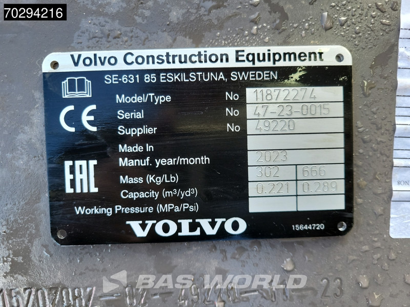 Attrezzatura nuovo Volvo S40 Tiltbucket - S40 QC - 1500 mm: foto 14