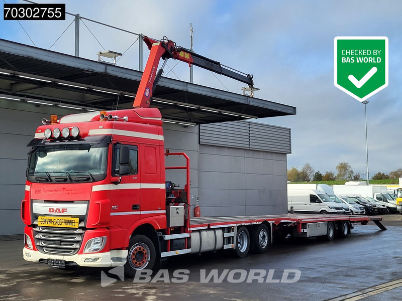 DAF XF 440 XF 6X2 NL-Truck Transporter APK HMF 900-K2 crane Winch Lift-Lenkachse Euro 6 - Camion, Camion con gru: foto 1 DAF XF 440 XF 6X2 NL-Truck Transporter APK HMF 900-K2 crane Winch Lift-Lenkachse Euro 6 - Camion, Camion con gru: foto 1